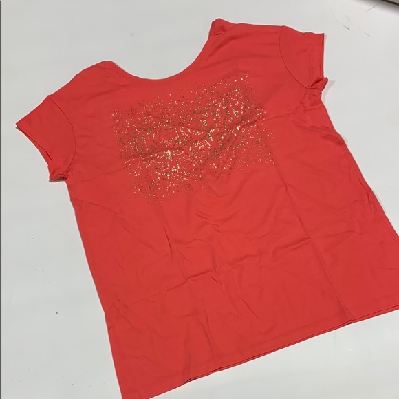 Victoria's Secret Coral Tee with Gold Accents - 6015 - Picture 7 of 10